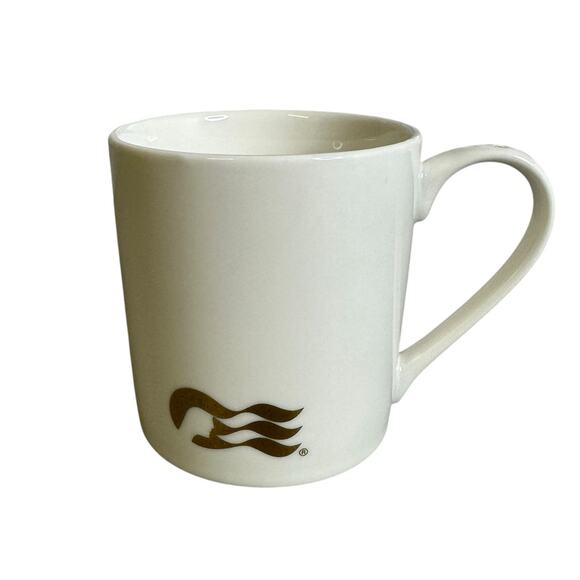 Princess Cruise Coffee Mug Ivory With Gold Logo New - Picture 1 of 5
